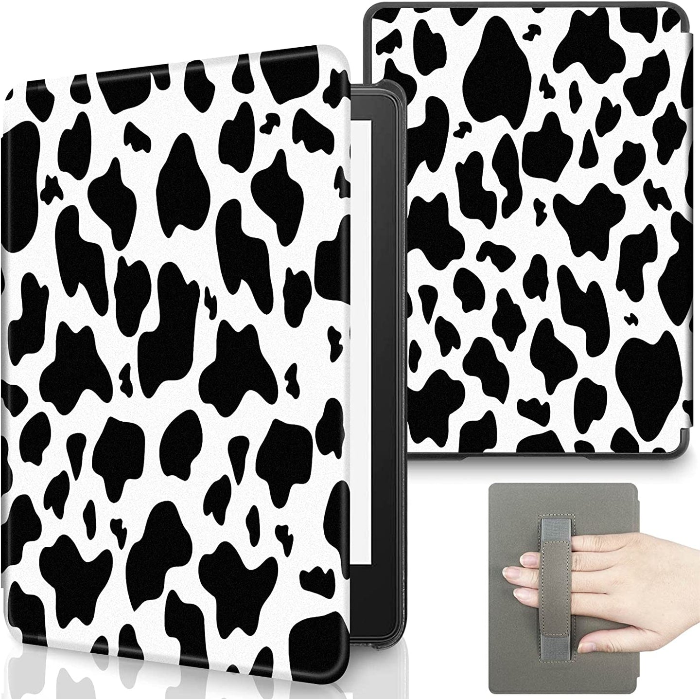 Aippdo Case 6.8” Paperwhite 11th Generation Kindle Paperwhit Black White Cows - Redpepper Cases