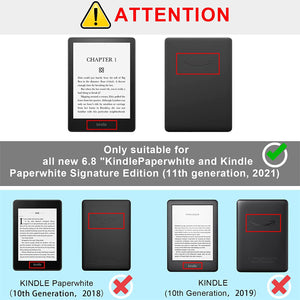 Aippdo Case 6.8” Paperwhite 11th Generation Kindle Paperwhit Black White Cows - Redpepper Cases