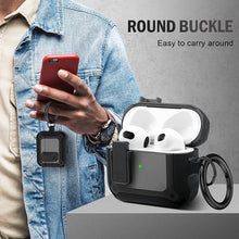 Load image into Gallery viewer, Airpod 3rd Generation Case Secure Lock Clip Case Apple AirPod 3 Case -Black - Redpepper Cases