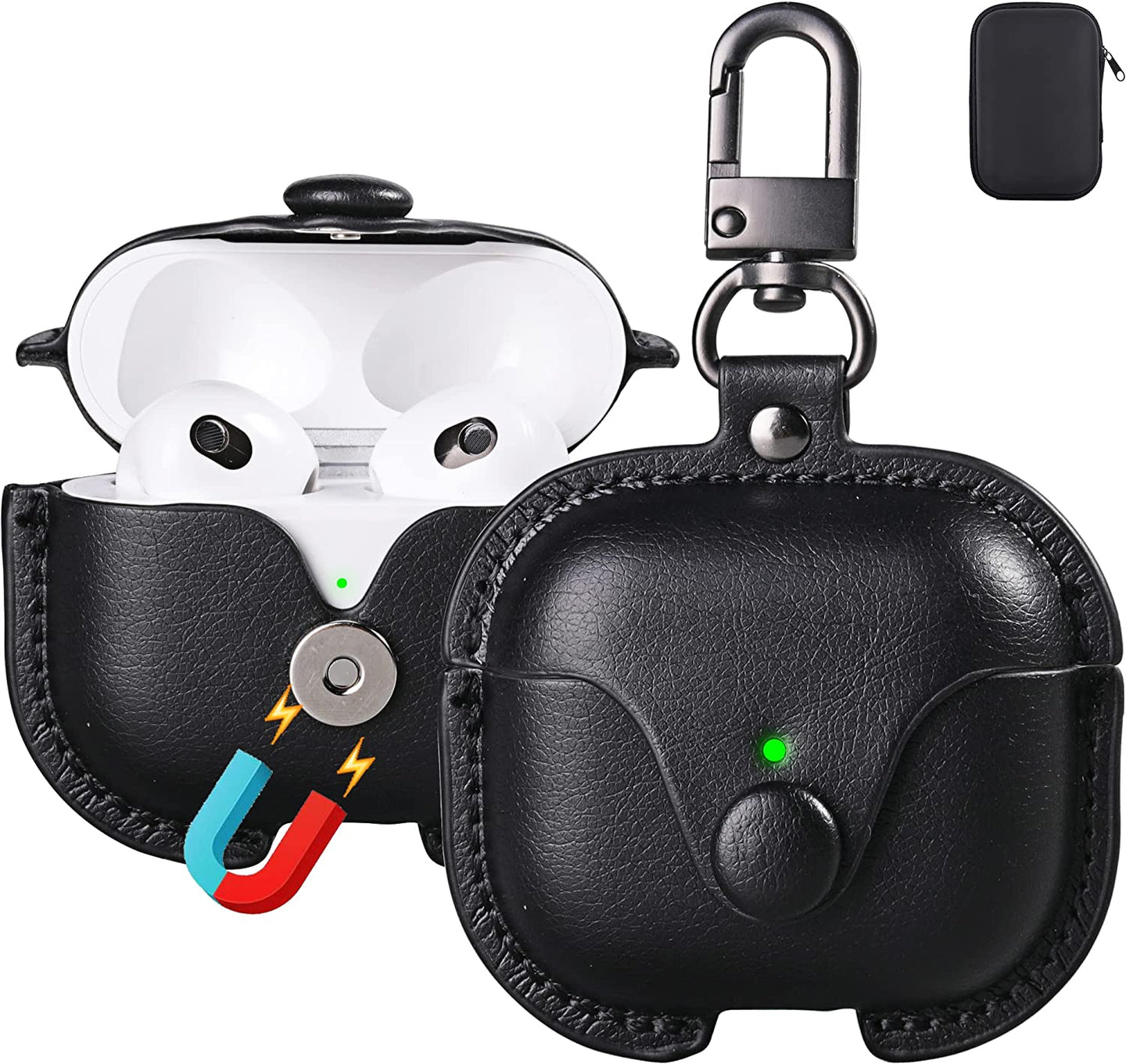 Airpods 3 Case Leather, Maxjoy Airpods 3rd Case Cover - Brown - Redpepper Cases