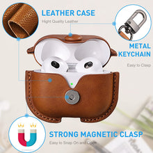 Load image into Gallery viewer, Airpods 3 Case Leather, Maxjoy Airpods 3rd Case Cover - Brown - Redpepper Cases
