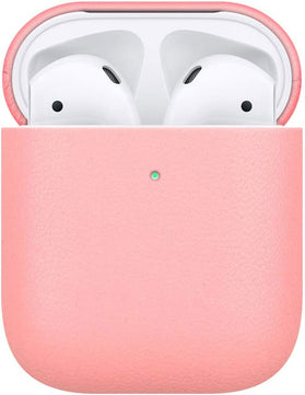 AirPods Genuine Leather Case, Lopie AirPods Cover Protective Skin - Pink - Redpepper Cases