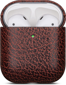 AirPods Genuine Leather Case, Lopie AirPods Cover Protective Skin - Pink - Redpepper Cases
