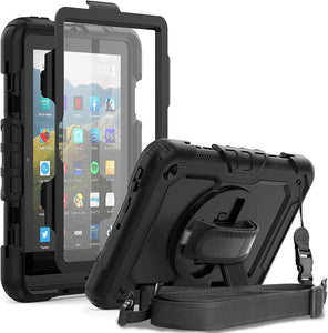 Amazon Fire HD 8 Case Screen Protector Pen Holder Protective Cover - Redpepper Cases
