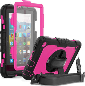 Amazon Fire HD 8 Case Screen Protector Pen Holder Protective Cover - Redpepper Cases
