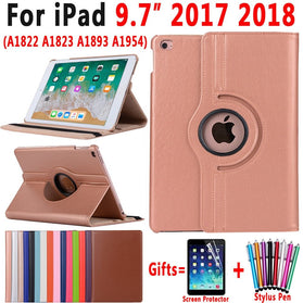 Apple iPad 9.7 Case with 360 Degree Rotating Leather Smart Cover fits 5th/6th Gen - Redpepper Cases