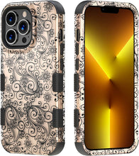 Load image into Gallery viewer, Apple iPhone 13 Pro Max, 6.7 inch, Stylish Cute Triple Layer Proof Case Purple Hibiscus - Redpepper Cases