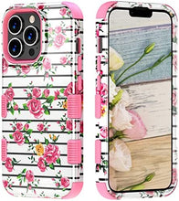 Load image into Gallery viewer, Apple iPhone 13 Pro Max, 6.7 inch, Stylish Cute Triple Layer Proof Case Purple Hibiscus - Redpepper Cases