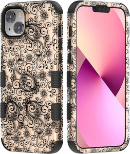Apple iPhone 13 Pro Max, 6.7 inch, Stylish Cute Triple Layer Proof Case Purple Hibiscus - Redpepper Cases