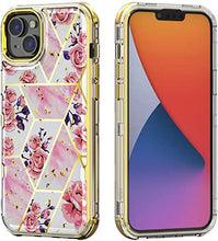 Load image into Gallery viewer, Apple iPhone 13 Pro Max, 6.7 inch, Stylish Cute Triple Layer Proof Case Purple Hibiscus - Redpepper Cases