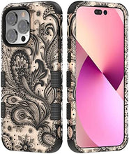 Load image into Gallery viewer, Apple iPhone 13 Pro Max, 6.7 inch, Stylish Cute Triple Layer Proof Case Purple Hibiscus - Redpepper Cases