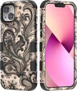 Apple iPhone 13 Pro Max, 6.7 inch, Stylish Cute Triple Layer Proof Case Purple Hibiscus - Redpepper Cases