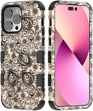Load image into Gallery viewer, Apple iPhone 13 Pro Max, 6.7 inch, Stylish Cute Triple Layer Proof Case Purple Hibiscus - Redpepper Cases
