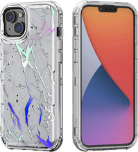 Load image into Gallery viewer, Apple iPhone 13 Pro Max, 6.7 inch, Stylish Cute Triple Layer Proof Case Purple Hibiscus - Redpepper Cases