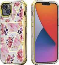Load image into Gallery viewer, Apple iPhone 13 Pro Max, 6.7 inch, Stylish Cute Triple Layer Proof Case Purple Hibiscus - Redpepper Cases
