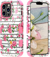 Load image into Gallery viewer, Apple iPhone 13 Pro Max, 6.7 inch, Stylish Cute Triple Layer Proof Case Purple Hibiscus - Redpepper Cases