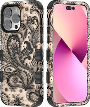 Load image into Gallery viewer, Apple iPhone 13 Pro Max, 6.7 inch, Stylish Cute Triple Layer Proof Case Purple Hibiscus - Redpepper Cases