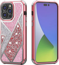 Load image into Gallery viewer, Apple iPhone 13 Pro Max, 6.7 inch, Stylish Cute Triple Layer Proof Case Purple Hibiscus - Redpepper Cases