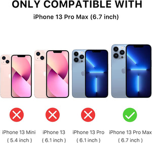 Apple iPhone 13 Pro Max, 6.7 inch, Stylish Cute Triple Layer Proof Case Purple Hibiscus - Redpepper Cases