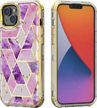 Load image into Gallery viewer, Apple iPhone 13 Pro Max, 6.7 inch, Stylish Cute Triple Layer Proof Case Purple Hibiscus - Redpepper Cases