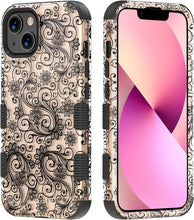 Load image into Gallery viewer, Apple iPhone 13 Pro Max, 6.7 inch, Stylish Cute Triple Layer Proof Case Purple Hibiscus - Redpepper Cases