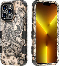 Load image into Gallery viewer, Apple iPhone 13 Pro Max, 6.7 inch, Stylish Cute Triple Layer Proof Case Purple Hibiscus - Redpepper Cases