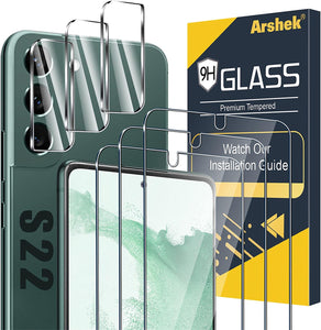 Arshek Glass Screen Protector Samsung Galaxy S22 5G, 9H Clear, Case - Redpepper Cases
