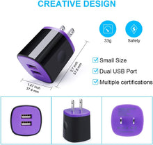 Load image into Gallery viewer, Car Charger Adapter, Wall Plug Charging Cube 2Pcak Type C Charger Samsung Galaxy - Redpepper Cases