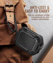 Load image into Gallery viewer, Compatible AirPods Pro Case, Secure Lock Clip Full Body Shockproof - Black - Redpepper Cases