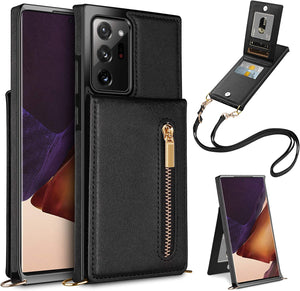 Compatible Galaxy Note 20 Ultra Wallet Case Leather Square Cover - Redpepper Cases