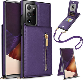 Compatible Galaxy Note 20 Ultra Wallet Case Leather Square Cover - Redpepper Cases