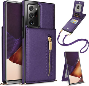 Compatible Galaxy Note 20 Ultra Wallet Case Leather Square Cover - Redpepper Cases