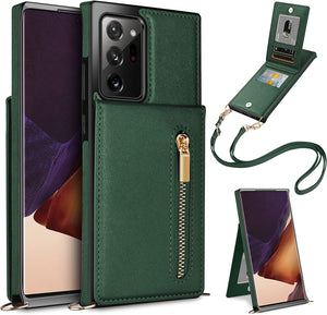 Compatible Galaxy Note 20 Ultra Wallet Case Leather Square Cover - Redpepper Cases