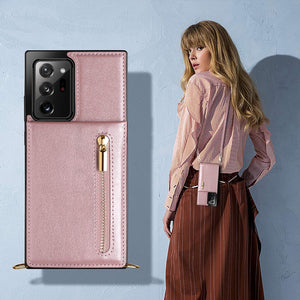 Compatible Galaxy Note 20 Ultra Wallet Case Leather Square Cover - Redpepper Cases