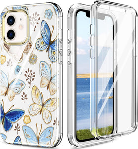 Compatible iPhone 12 Mini 5.4 inch Built-in Screen Protector - White - Redpepper Cases