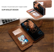 Load image into Gallery viewer, Compatible iPhone 13 Pro Max Leather Wallet Case Brown, iPhone 13 Pro Max - Redpepper Cases