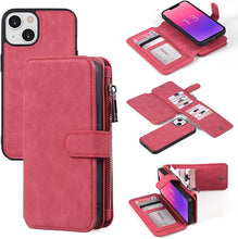 Load image into Gallery viewer, Compatible iPhone 13 Pro Max Leather Wallet Case Brown, iPhone 13 Pro Max - Redpepper Cases