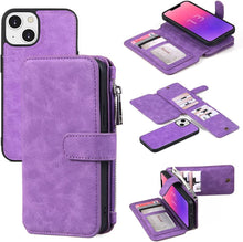 Load image into Gallery viewer, Compatible iPhone 13 Pro Max Leather Wallet Case Brown, iPhone 13 Pro Max - Redpepper Cases