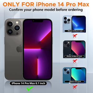 Compatible iPhone 14 Pro Max Case Heavy Duty Full-Body Protection Case Black - Redpepper Cases