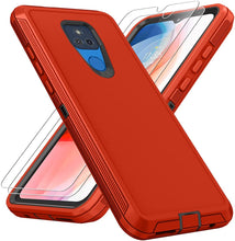 Load image into Gallery viewer, Compatible Moto G Play Case HD Screen Protector (2 Pack) 3 in 1 Durable Case - Redpepper Cases