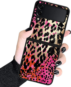 Compatible Samsung Galaxy Z Flip 4,Black Leopard TPU Protective Case Pattern - Redpepper Cases