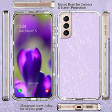 Load image into Gallery viewer, Coolwee Crystal Glitter Full Protective Galaxy S22 Heavy Duty Case - Redpepper Cases