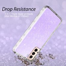 Load image into Gallery viewer, Coolwee Crystal Glitter Full Protective Galaxy S22 Heavy Duty Case - Redpepper Cases