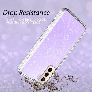 Coolwee Crystal Glitter Full Protective Galaxy S22 Heavy Duty Case - Redpepper Cases