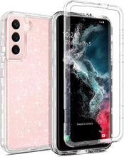Load image into Gallery viewer, Coolwee Crystal Glitter Full Protective Galaxy S22 Heavy Duty Case - Redpepper Cases