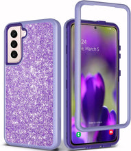 Load image into Gallery viewer, Coolwee Crystal Glitter Full Protective Galaxy S22 Heavy Duty Case - Redpepper Cases