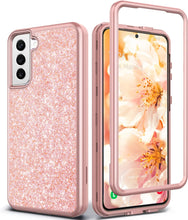 Load image into Gallery viewer, Coolwee Crystal Glitter Galaxy S22 Plus Heavy Full Protective Case - Redpepper Cases