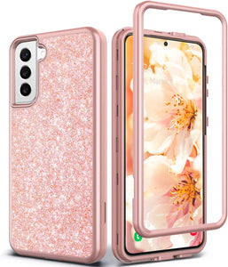 Coolwee Crystal Glitter Galaxy S22 Plus Heavy Full Protective Case - Redpepper Cases