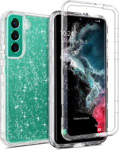Coolwee Crystal Glitter Galaxy S22 Plus Heavy Full Protective Case - Redpepper Cases