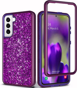Coolwee Crystal Glitter Galaxy S22 Plus Heavy Full Protective Case - Redpepper Cases